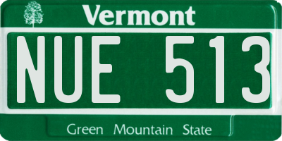 VT license plate NUE513