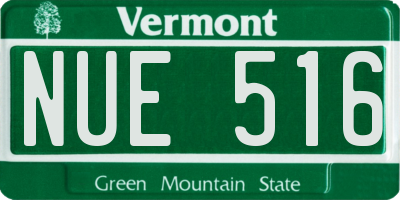 VT license plate NUE516