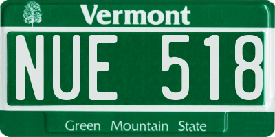 VT license plate NUE518