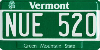 VT license plate NUE520