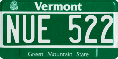 VT license plate NUE522