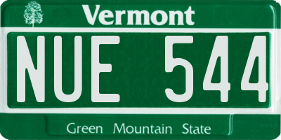 VT license plate NUE544
