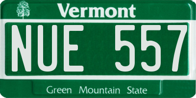 VT license plate NUE557
