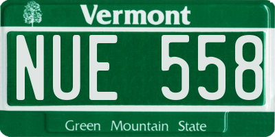 VT license plate NUE558