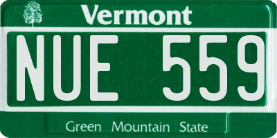 VT license plate NUE559