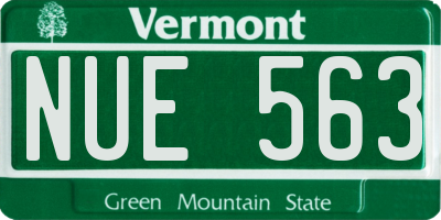 VT license plate NUE563