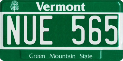 VT license plate NUE565