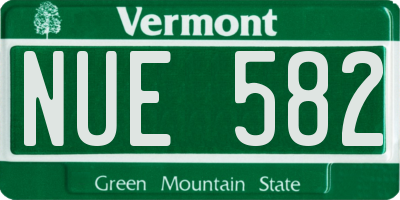 VT license plate NUE582