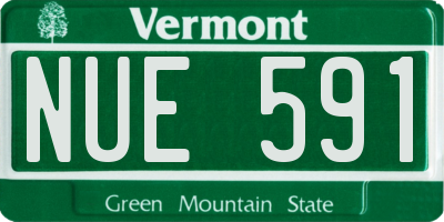 VT license plate NUE591