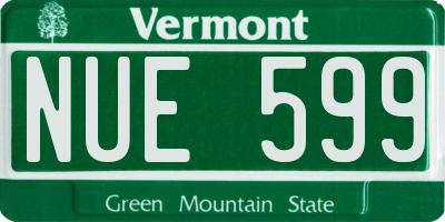 VT license plate NUE599