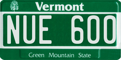 VT license plate NUE600