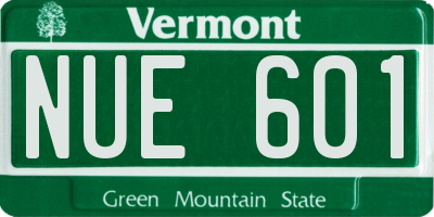 VT license plate NUE601