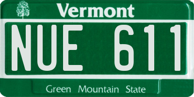 VT license plate NUE611