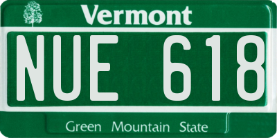 VT license plate NUE618