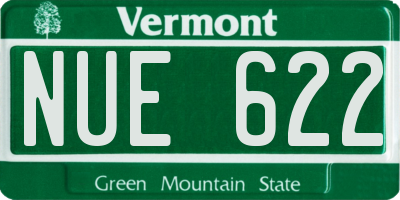 VT license plate NUE622