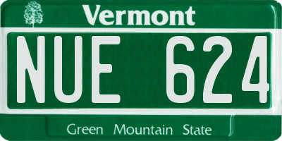 VT license plate NUE624