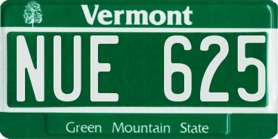 VT license plate NUE625