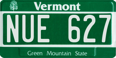 VT license plate NUE627