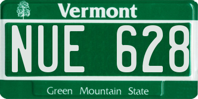 VT license plate NUE628
