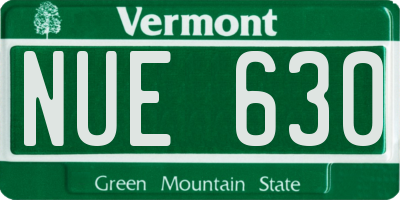 VT license plate NUE630