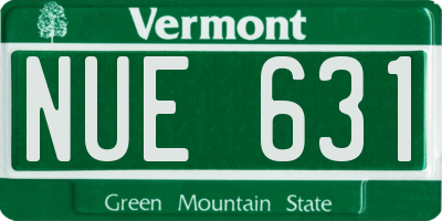 VT license plate NUE631