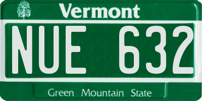 VT license plate NUE632