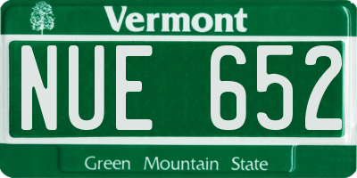 VT license plate NUE652