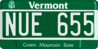 VT license plate NUE655
