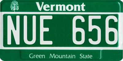 VT license plate NUE656