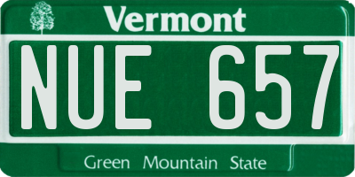 VT license plate NUE657