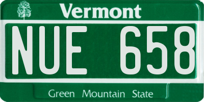 VT license plate NUE658