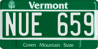 VT license plate NUE659