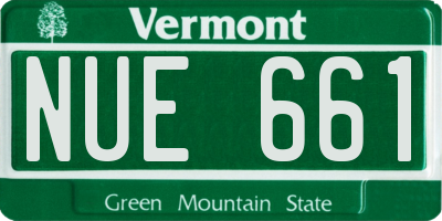 VT license plate NUE661