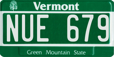 VT license plate NUE679