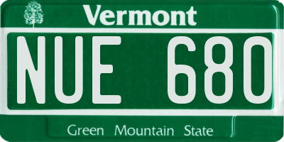 VT license plate NUE680