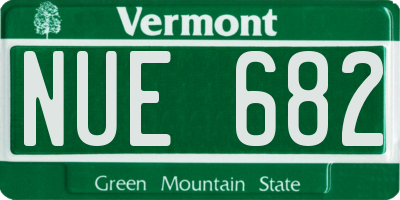 VT license plate NUE682