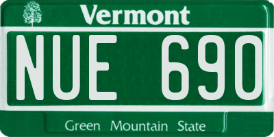 VT license plate NUE690