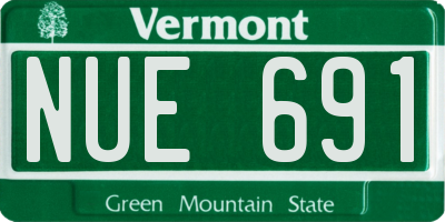 VT license plate NUE691