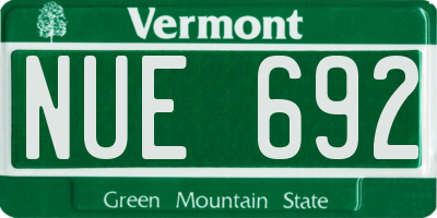 VT license plate NUE692