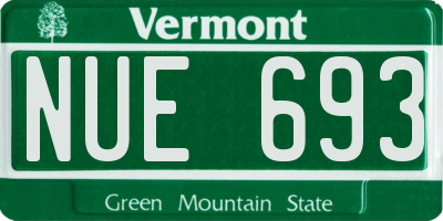 VT license plate NUE693