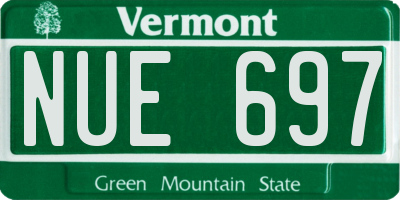 VT license plate NUE697