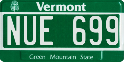 VT license plate NUE699