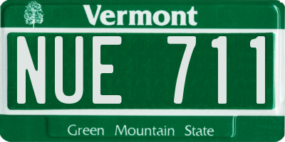VT license plate NUE711