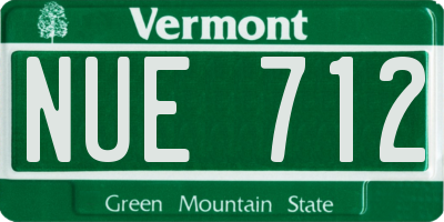 VT license plate NUE712