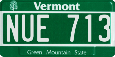 VT license plate NUE713