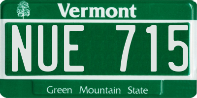 VT license plate NUE715