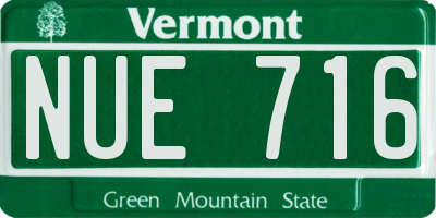 VT license plate NUE716