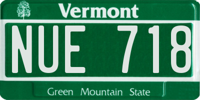 VT license plate NUE718