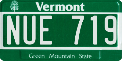 VT license plate NUE719