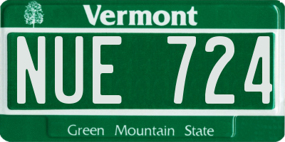 VT license plate NUE724